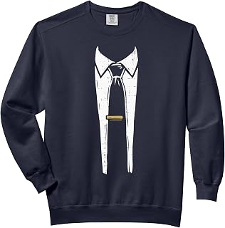 Bachelor Party Suit Black Necktie Funny Groom Wedding Men Comfort Colors Adult Sweatshirt