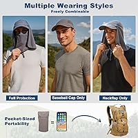 Vista 36 de Surblue Neck Face Flap Outdoor Cap UV Protection Sun Hats Fishing Hat Quick-Drying UPF50+