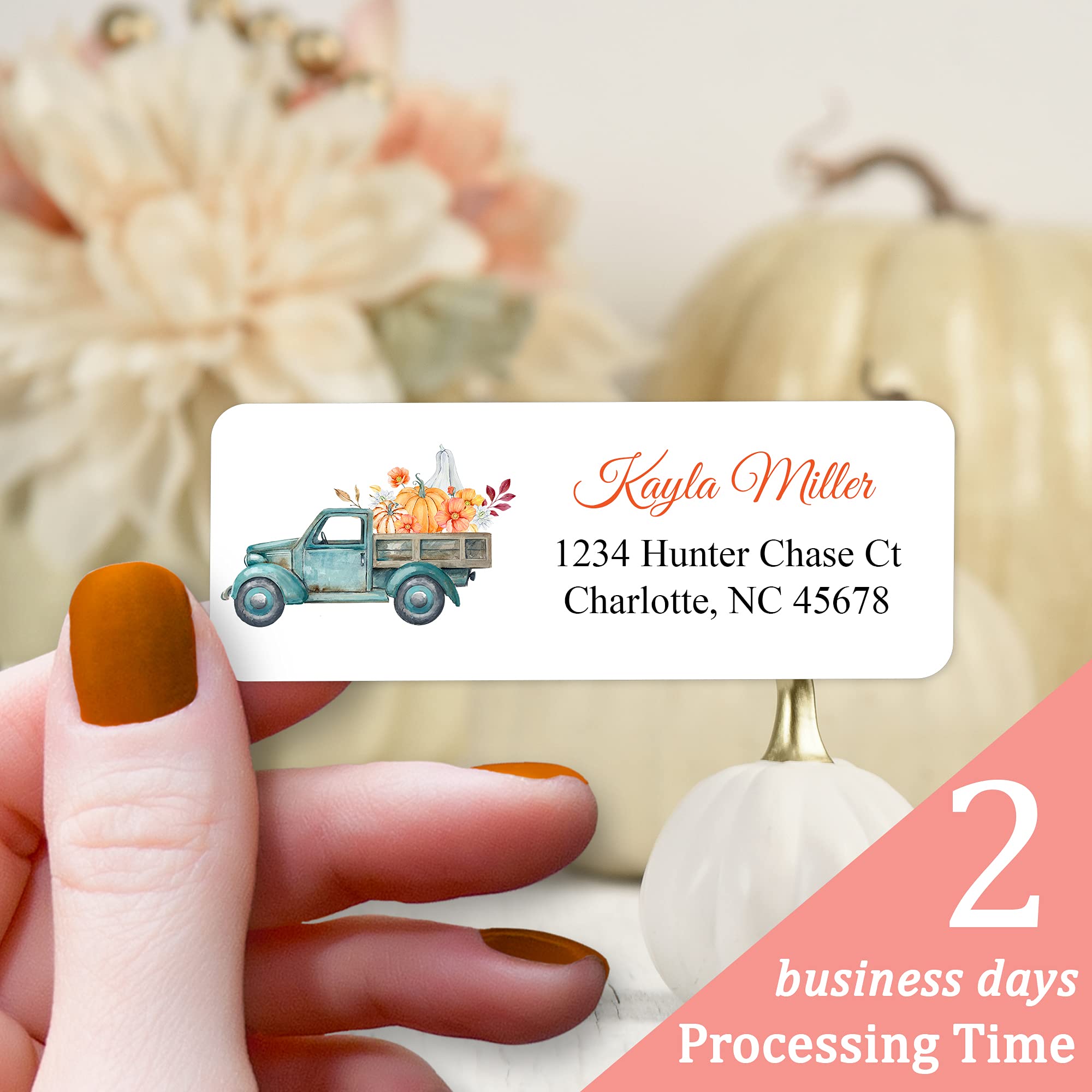 Rustic Return Address Labels - 120 Farmhouse Style Personalized Stickers