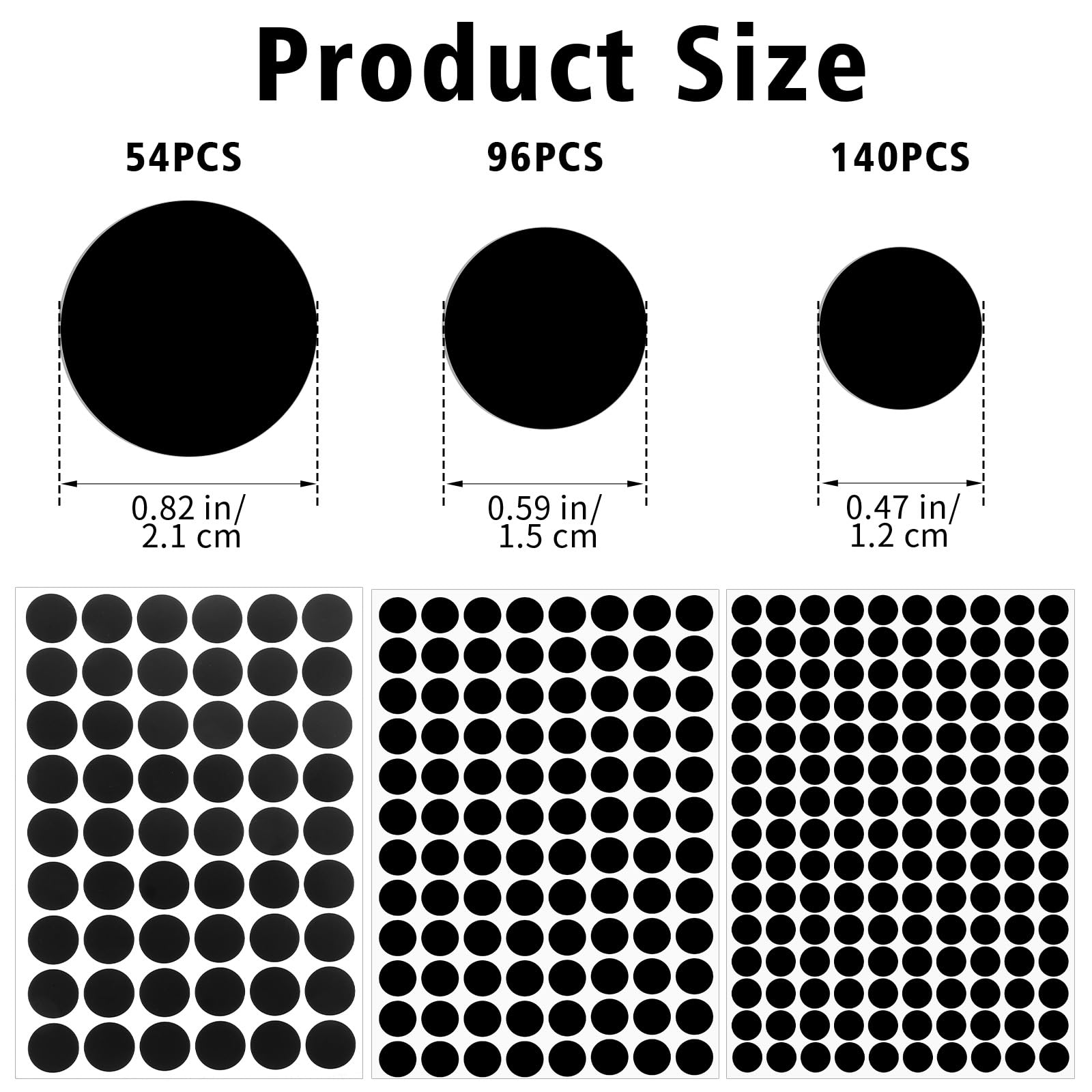 Lot De 290 Cache-vis Autocollants En PVC Résistant à La