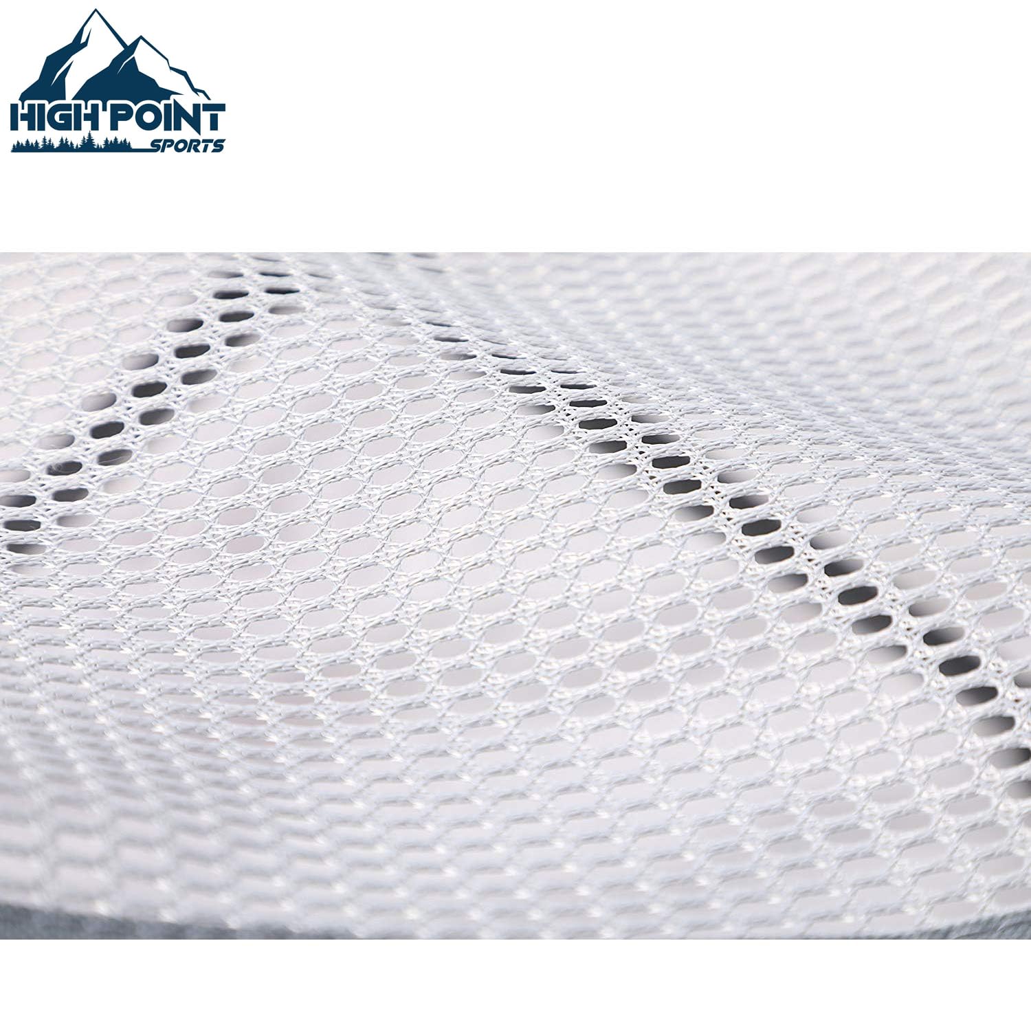 HIGH POINT SPORTS Campingstuhl Faltbar Angelstuhl Mesh-Rücken Klappstuhl | Camping Stuhl 160 kg Belastbar Anglerstuhl mit Armlehne Getränkehalter Stahlrahmen Tragbar Campingsessel (Schwarz)