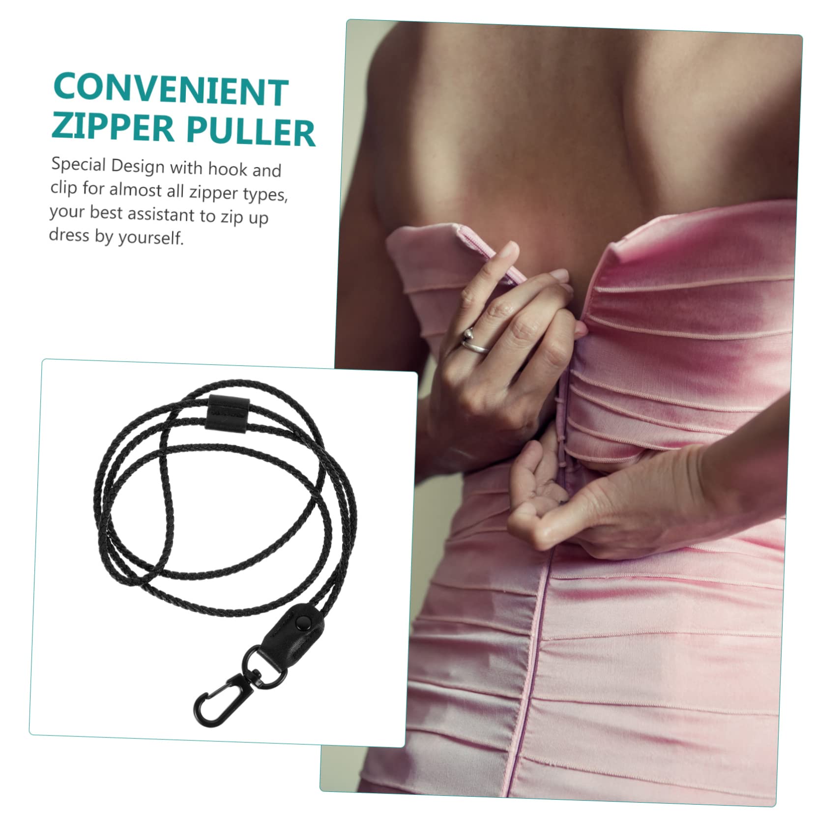 MOLUCKFU 4pcs Zipper Extension Pulls for Shoes Boots Dresses Travel Zipper Aid Universal