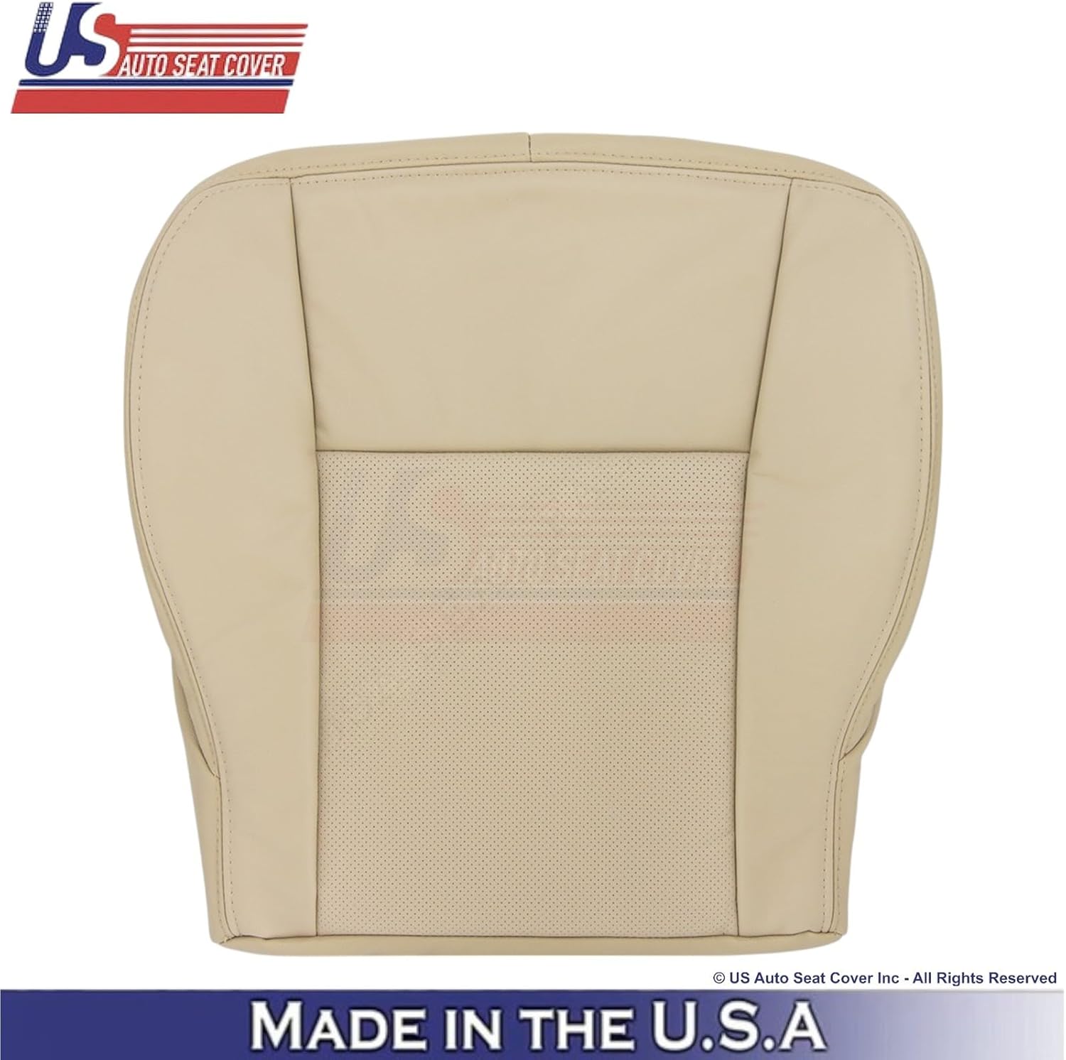 2003-2007 fits Cadillac CTS Leather Front OEM Replacement Seat Covers Tan