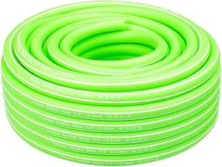 Fevone Garden Hose 30m Hosepipe Green Hose Pipe Water 1/2" 12.5mm 4ly 25 Bar Heavy Duty Portable Outdoor Compressor Hose Pipe Connectors Fitting Flexible Robust Gurable Anti Kink
