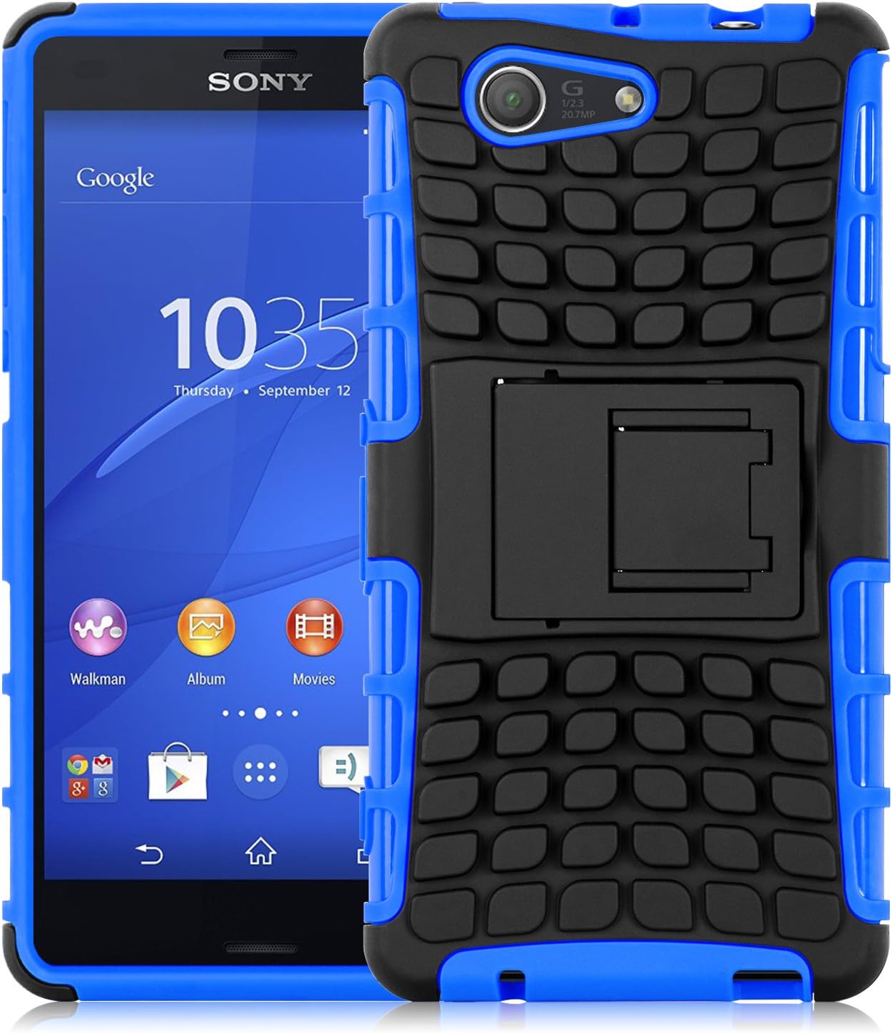 Xperia Z3 Compact Case - ALLIGATOR Heavy Duty Rugged Back Cover for Sony Xperia Z3 Compact, Blue