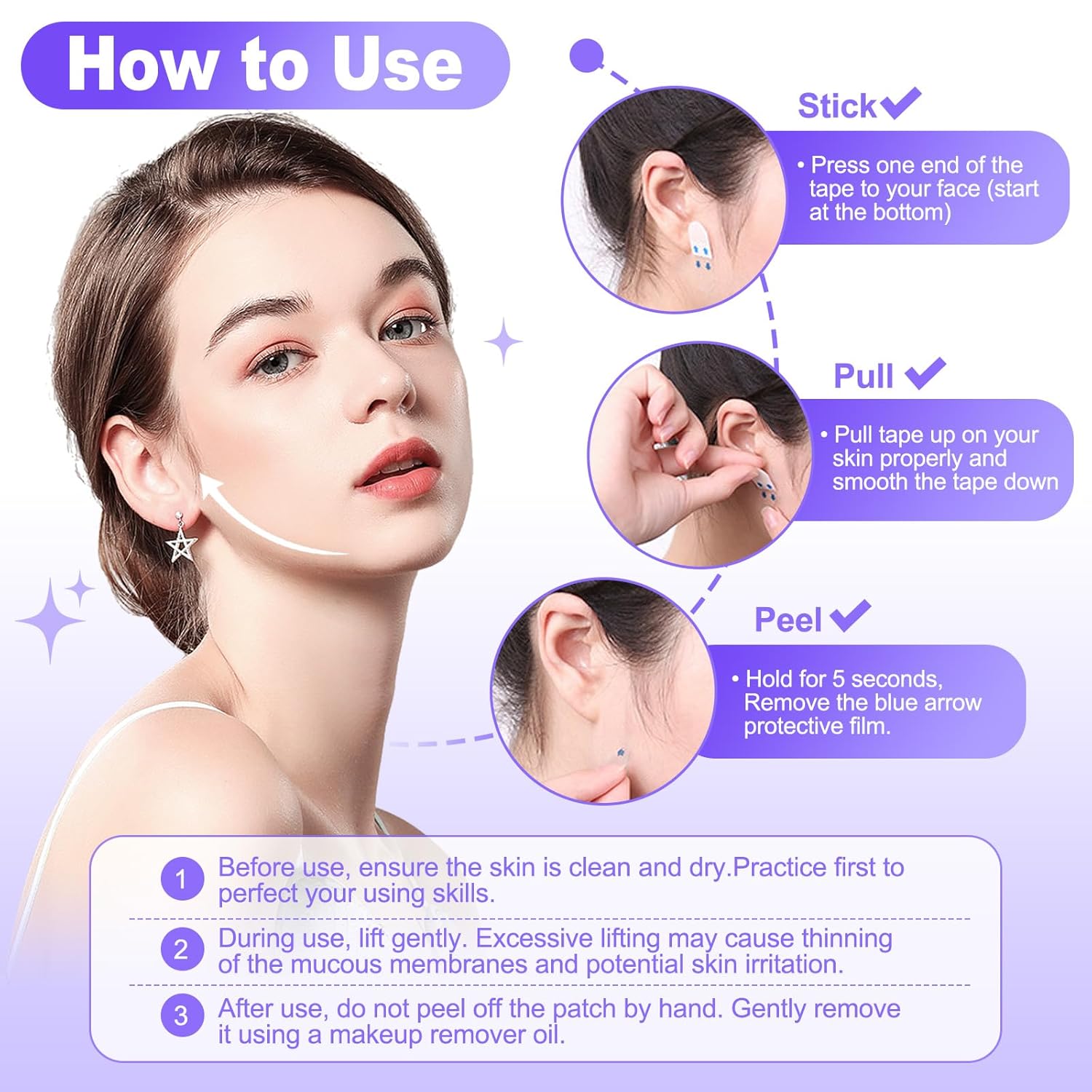 Neck Tape Lifting Invisible,Face Lift Tape,Face Tape Lifting Invisible,300PCS Neck Lift Tape Turkey, Tightening Face Lifter Tape Facial Tape for Sagging Skin Double Chin Jowls Eyes Wrinkles Makeup