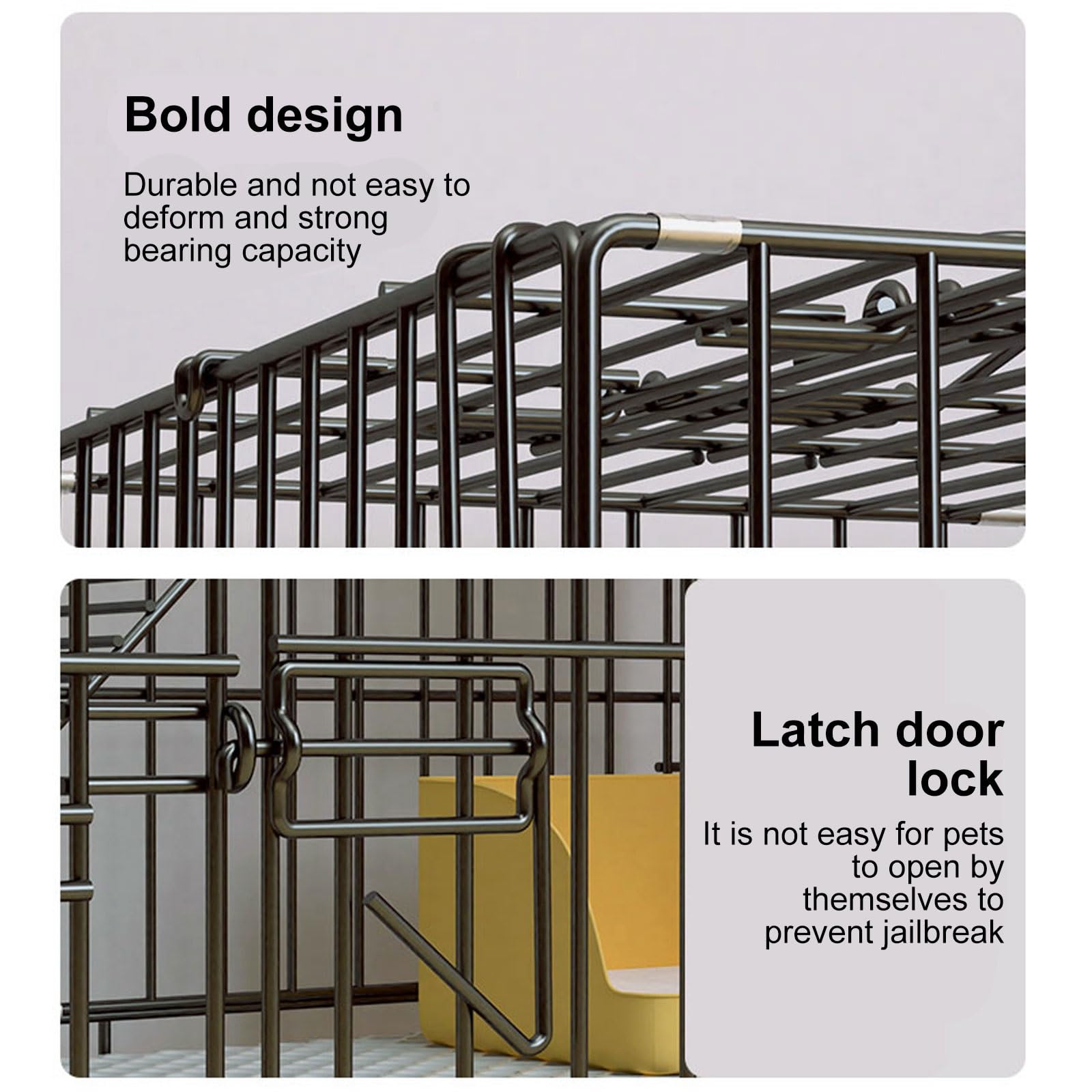 K☆238 GIDK INC 2 Tier Rabbit Cage, Metal Rabbit Cage Indoor with Door and