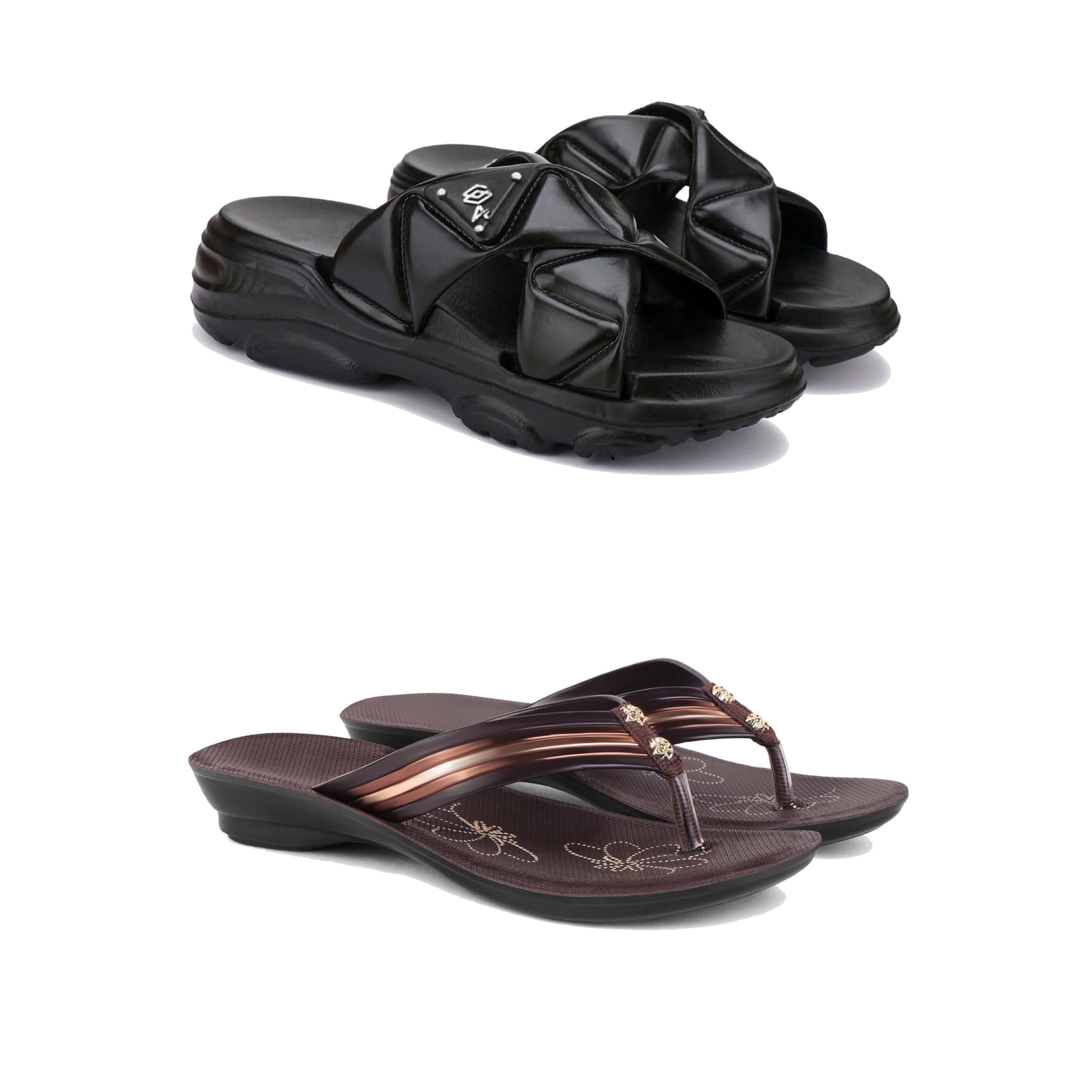 drackfoot Women's Sandals | Lightweight Wear| Stylish & Easy to Wear For Women'S GRT-SAN-(2-COMBO)-1889-1955-picture-25