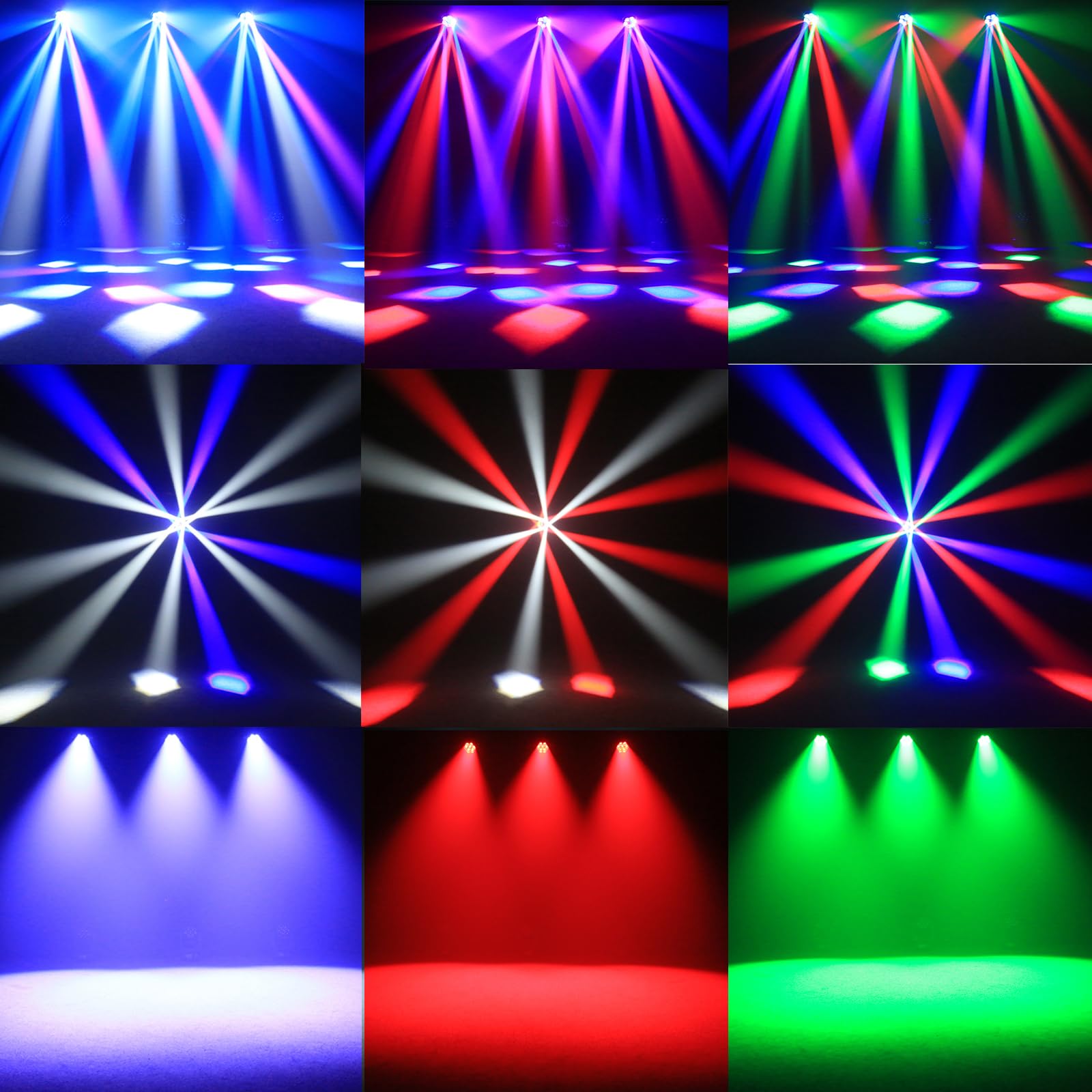 Moving Head LED 7X40W Bühnenlicht Strahler dmx RGBW mit Zoomfunktion Wash Effekt für Hochzeits Disco DJ Party Strahler Bühnenbeleuchtung Discolicht Party lichter lichteffekte