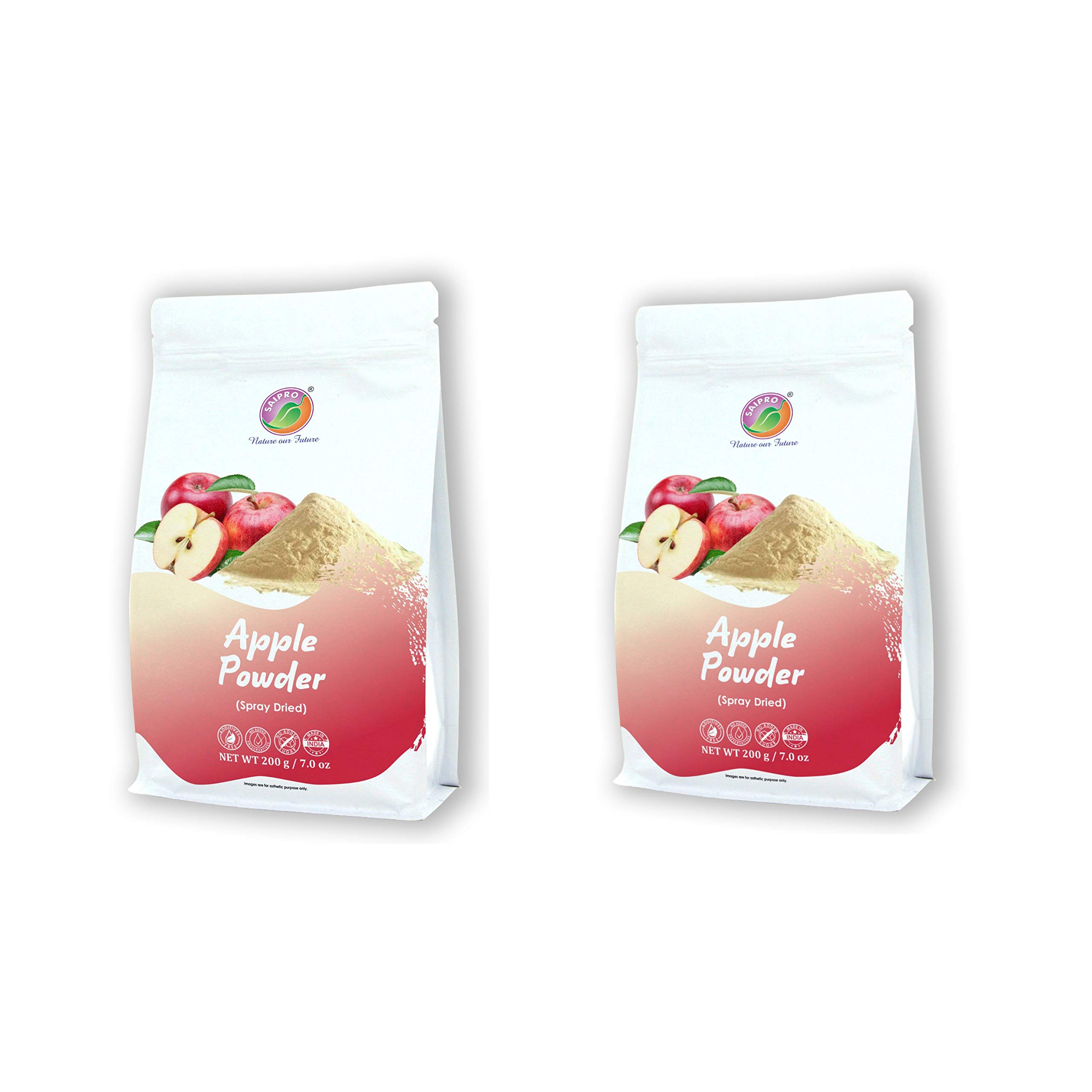 Saipro Apple Powder 400 g (2 packs*200 g), For baby food, Mocktails, Cocoktails, Juice, Cake, Ingredient in beverages, cooking,baking, cosmetics, all natural, No Artificial color, No preservatives-image-47