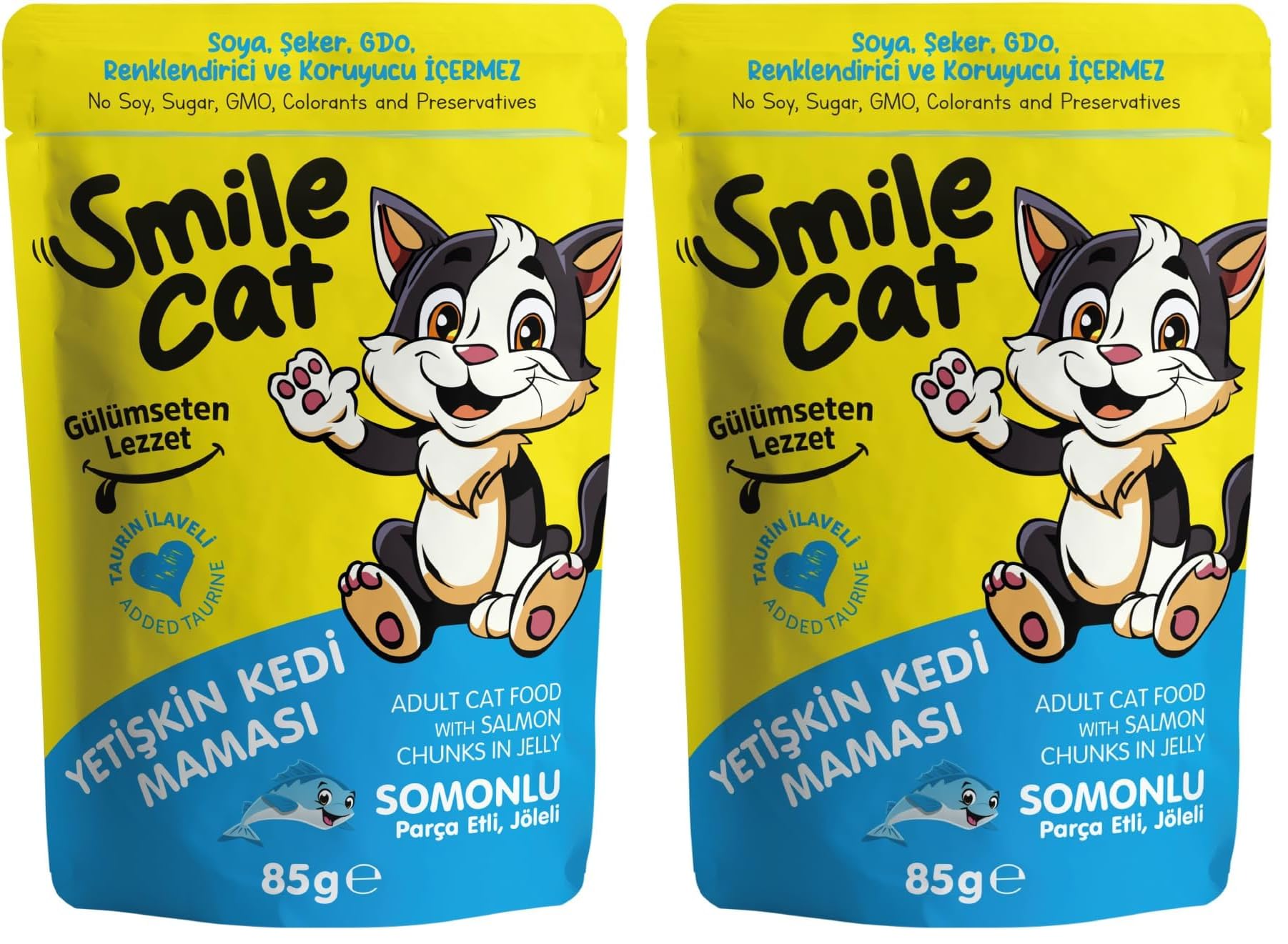 Smile Cat Pouch 85 gr Kedi Somonlu (2 paketi)