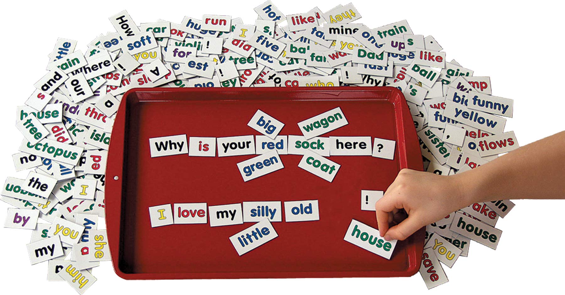 Learning Magnets - Kidboard rojo, bandeja magnética receptiva colorida y duradera, apilable para un fácil almacenamiento, 9 x 13 pulgadas (2913) 3