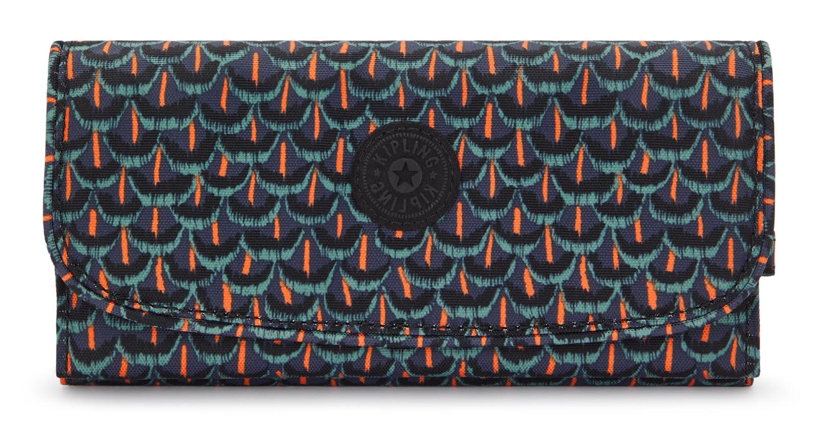 Kipling Money Land Large Wallet, Geo Feather (Black)