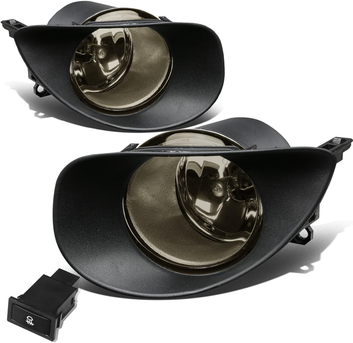 DNA MOTORING FL-TYAR063D-CH Fog Light With Switch Driver & Passenger Side Enhance visibility [Compatible with 06-08 Yaris Hatchback]