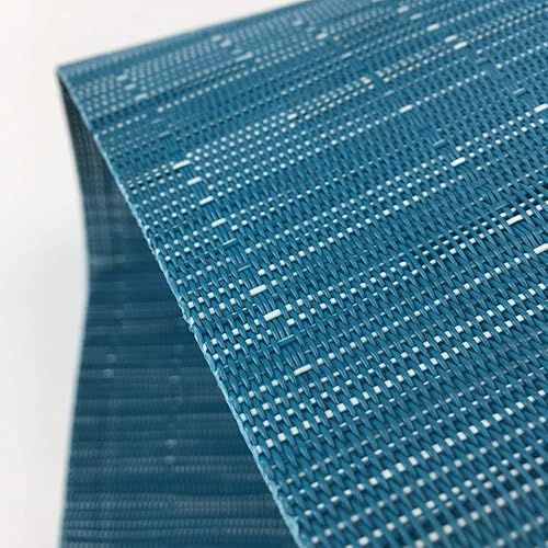 Miniatura 5 de Red-A - Manteles individuales de vinilo tejido para mesa de comedor, duraderos, resistentes al calor, lavables, para mesa redonda, juego de 4, color