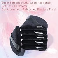 Vista 7 de 2 piezas EVAOUXIU esponjas triangulares para polvo facial, esponjas suaves y mullidas para maquillaje, esponjas cosméticas de terciopelo para base