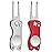 Mile High Life 2-Piece Golf Divot Repair Tool w/ Magnetic Ball Marker | All-Metal Foldable Divot Tool w/ Pop-Up Button | Club Holder | Men\'s Golf Accessories (Red, Sliver)