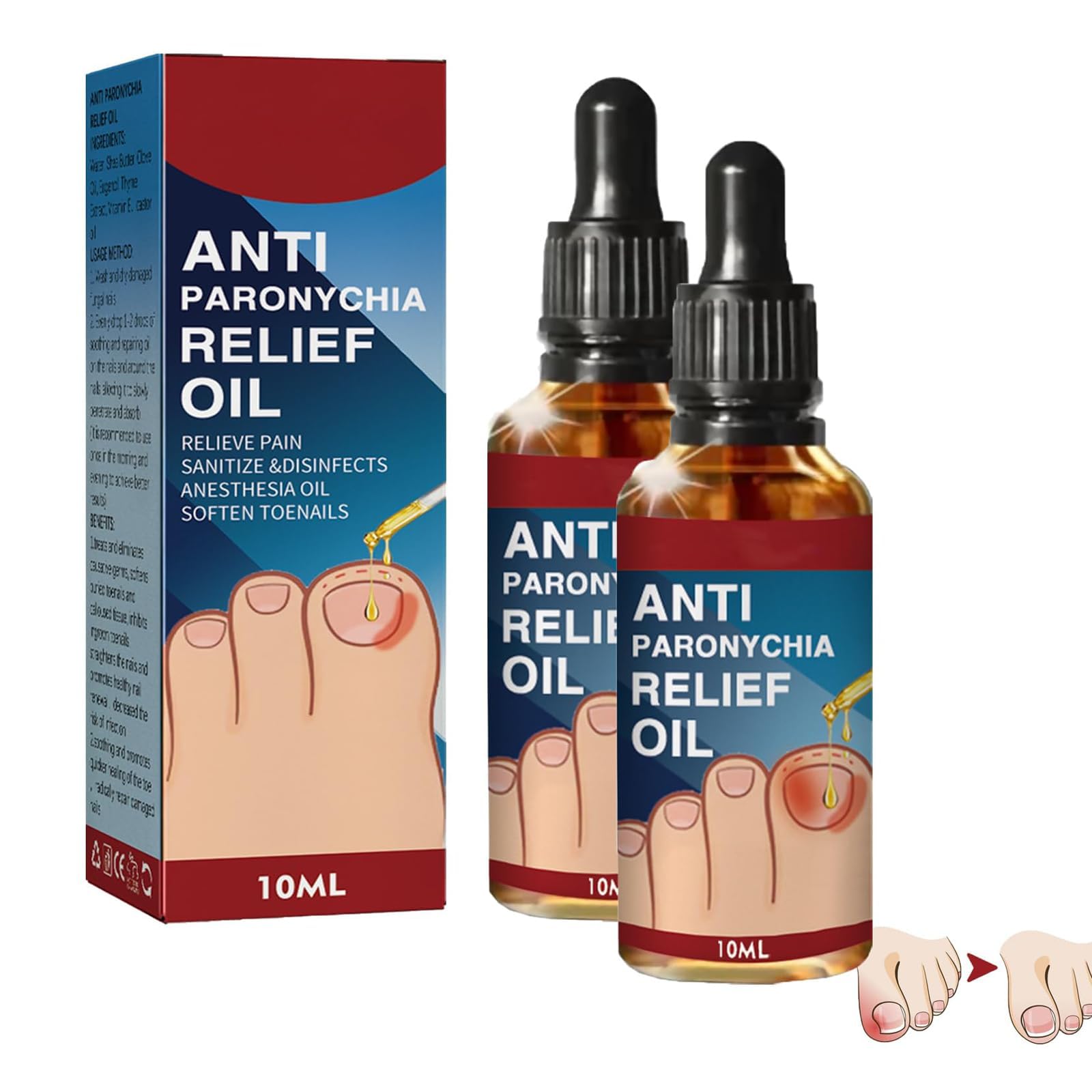 Sjfscqr 2Pcs 2024 New Toenail Treatment Oil For Toenail Repair Toenail Growth,Intense Nail Growth And Strengthening Serum,Nail Treatment Essence