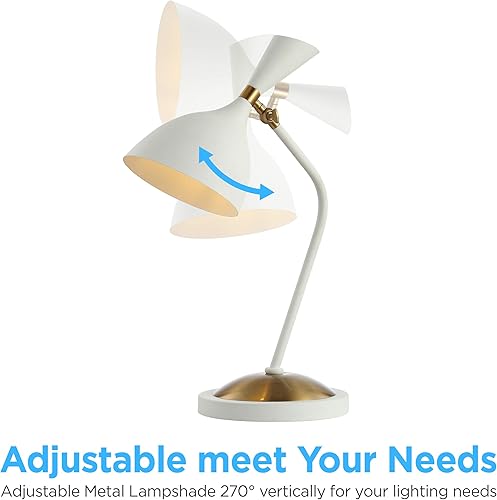 Miniatura 5 de JONATHAN Y JYL9065B Albert - Lámpara de mesa LED retro de hierro de mediados de siglo de 21.5 pulgadas, lámpara de mesita de noche para dormitorio,