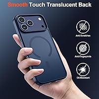 Vista 1593 de SUPFINE Funda magnética para iPhone 11 (compatible con MagSafe) (protección contra caídas de grado militar), translúcida mate a prueba de golpes