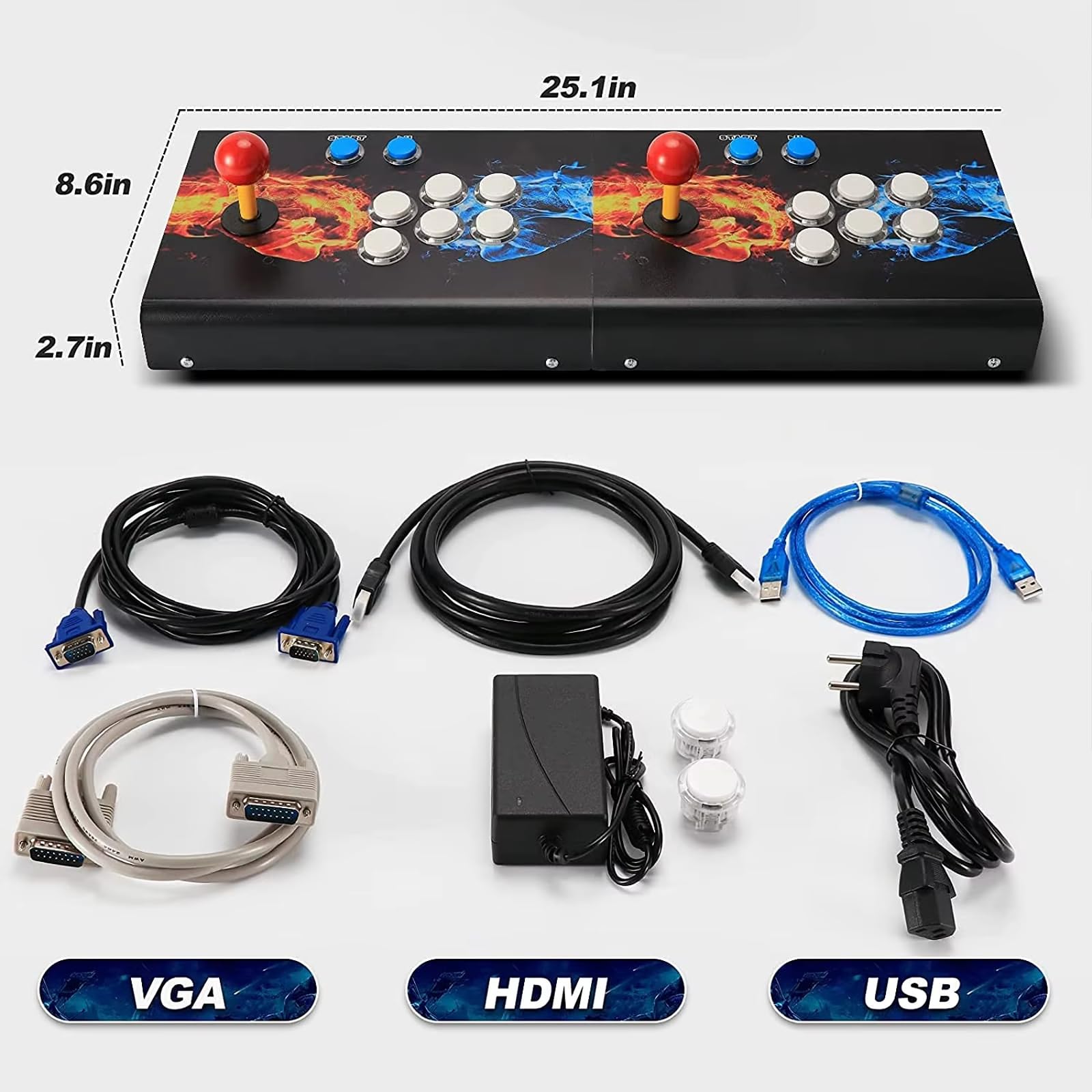 10 000 gier w 1 Saga Retro Machine Funkcja WiFi do dodania kompatybilny projektor PC TV, 3D 4 lista ulubionych graczy Zapisz/Szukaj/Ukryj