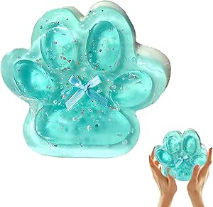 2 Katzenpfoten Squishys - Anti-Stress Spielzeug In Pink & Lila