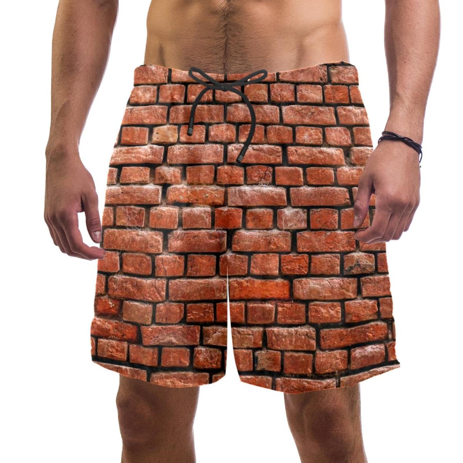 Short de bain homme blocs de briques maillot de plage séchage rapide - 6