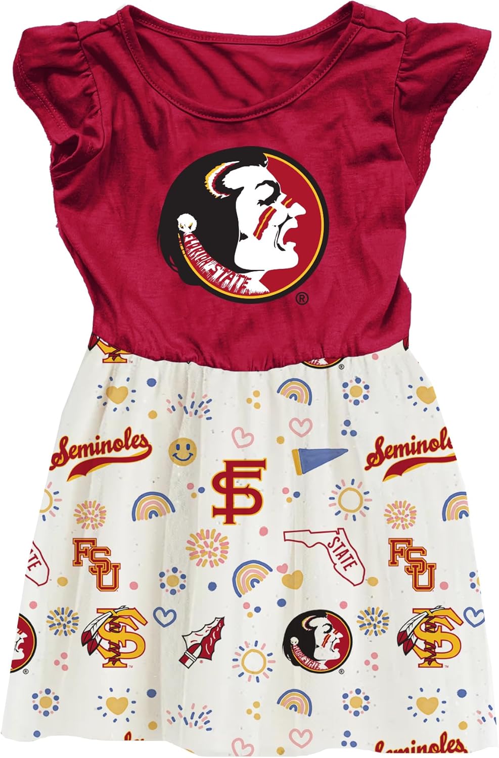 Wes and Willy Girls Sports Fan College Vault Princess Dress