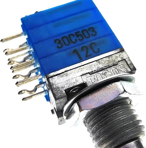 Miniatura 6 de HYCYYFC Potenciómetro 10 unidades 50CKX4 TP7 y TP9 Quad Unit serie de eje único potenciómetro de volumen estéreo 4 canales 50K