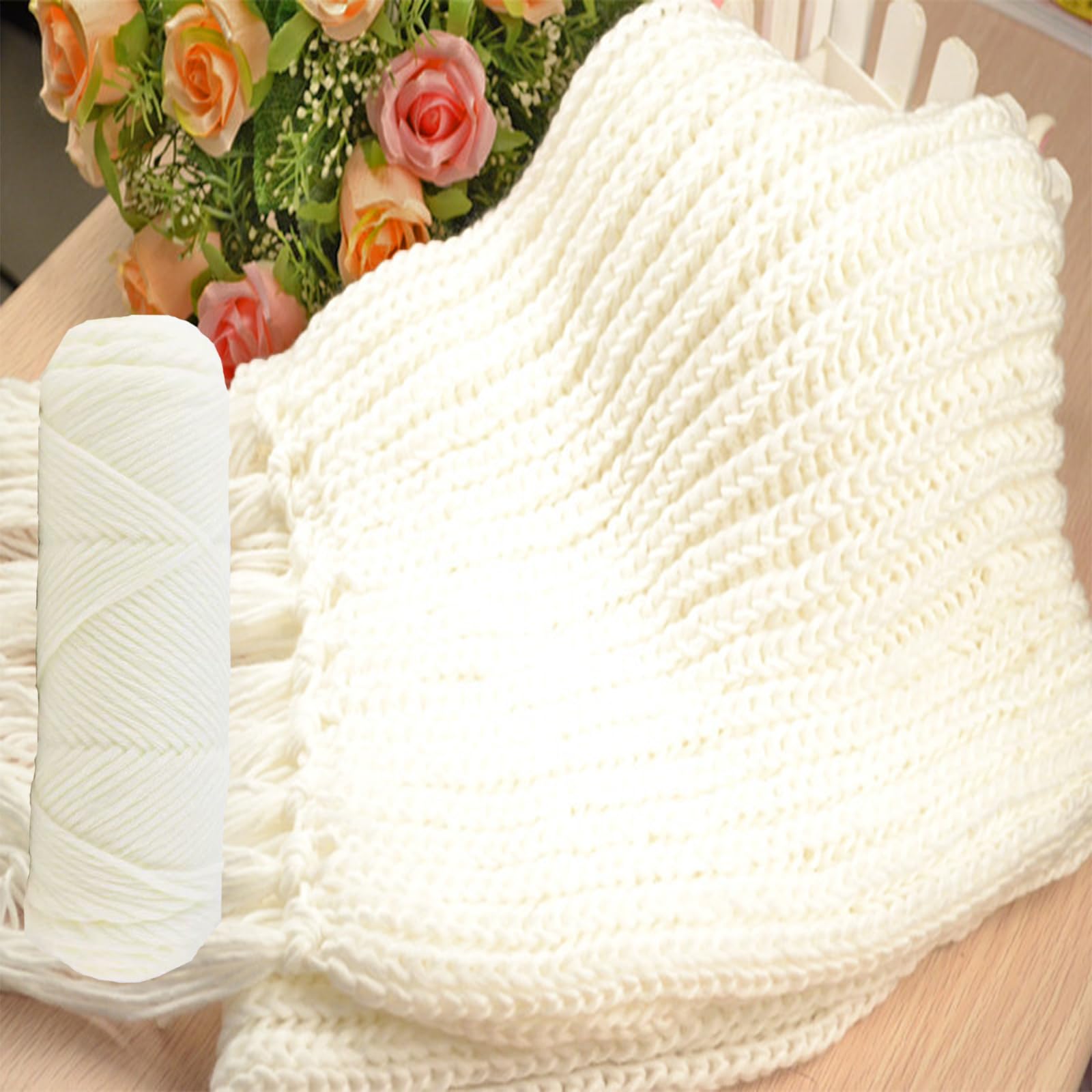 Eruceky 3 volumi Gomitoli Cotone per Maglieria e Uncinetto, Rosa Chiaro Cotone per Uncinetto, Adatto per Lavorare a Maglia,aglioni, Sciarpe, Cappelli, ecc, Sono Buoni Regali in Inverno