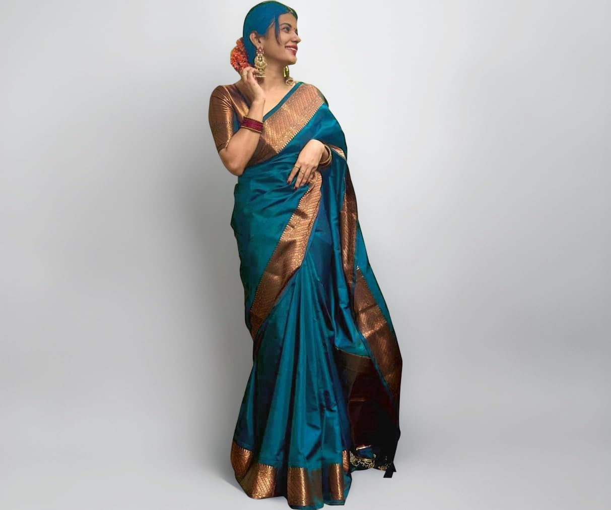 Avantika Fashion Women's Kanjivaram Soft Semi Silk Banarasi Sarees With Blouse Piece