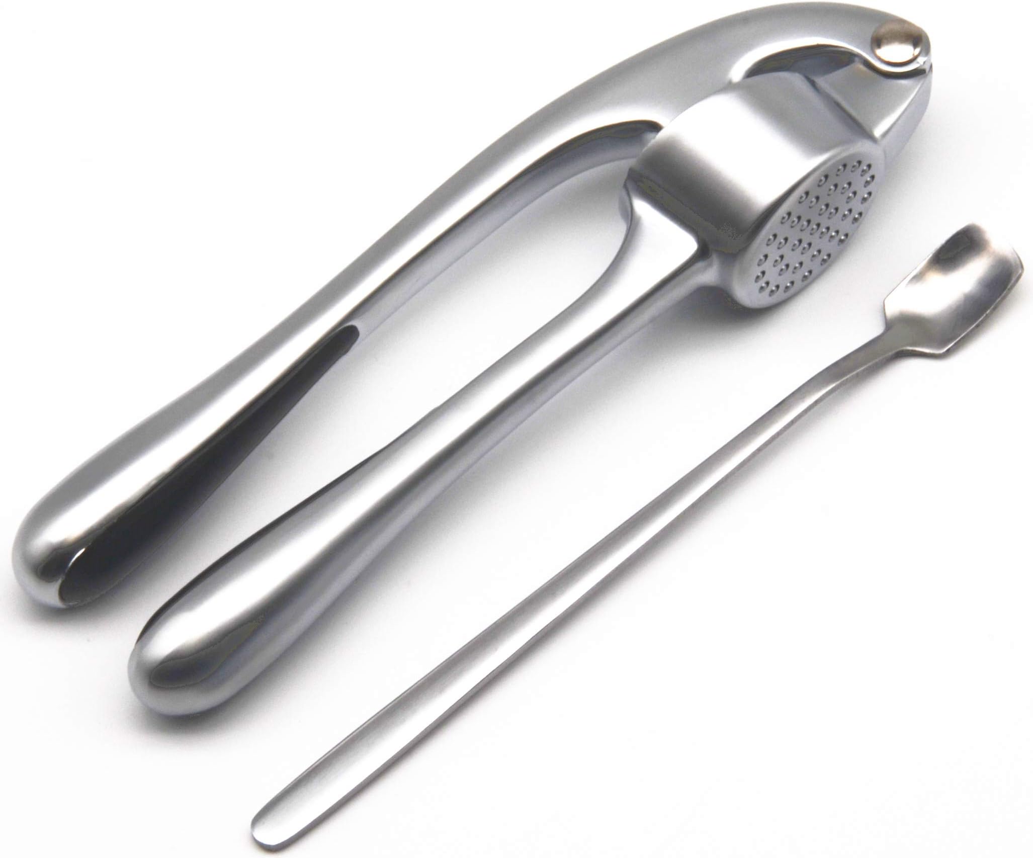 Garlic Press Crusher and Mincer Professional Heavy Soft-Handled Premium Zinc Alloy Crush Garlic JACHI