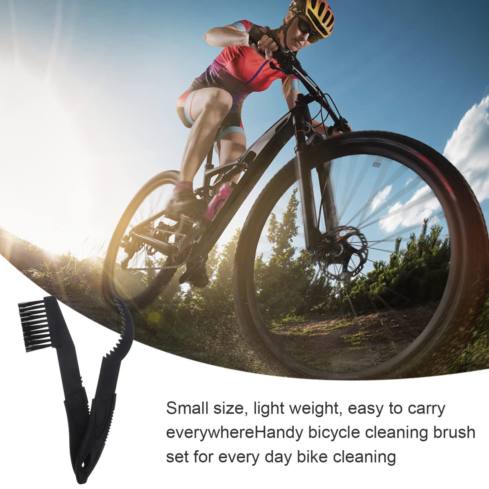 GOOHOCHY 5sets Cleaning Brush Tool Kit Chain and Crankset Cleaner for Mountain for and Gear Cleaning for Cyclists