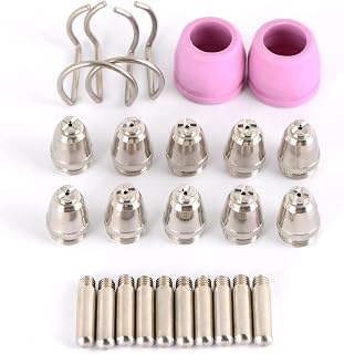 S7 Plasma Cutter Torch Consumables, 24 Pcs Cutting Torch Nozzles Tips Kit For SG-55 AG-60 WSD-60…