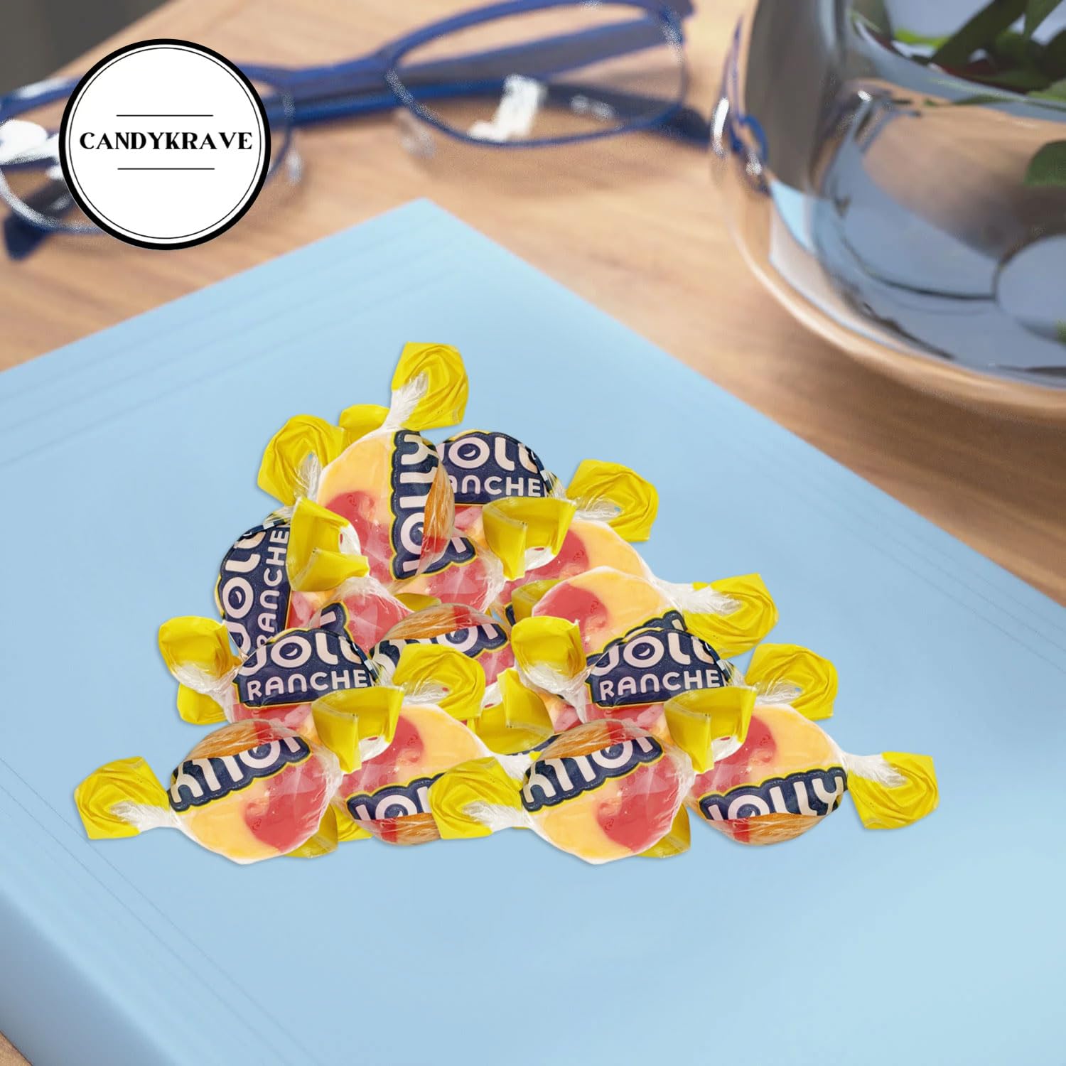 Jollie Ranchers 2 in 1 Cherry & Orange Hard Candy Pack - Delicious Fruity Flavors - Individually Wrapped Mini Candies for Halloween, Thanksgiving, Birthdays, Pinata, Gender Reveal & Pantry (1 lbs)