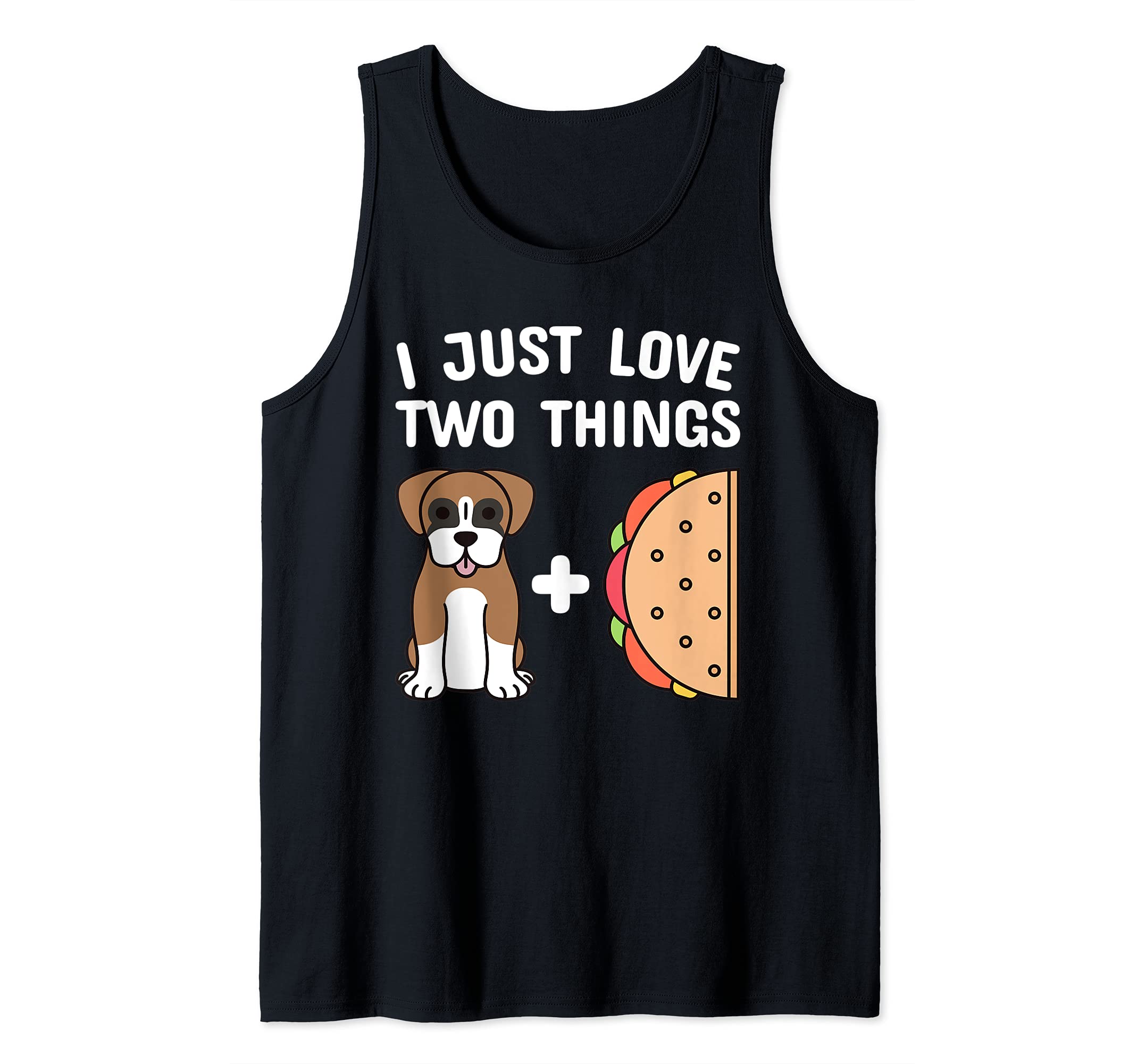 Tacos Boxer Dog Tank Top, Black