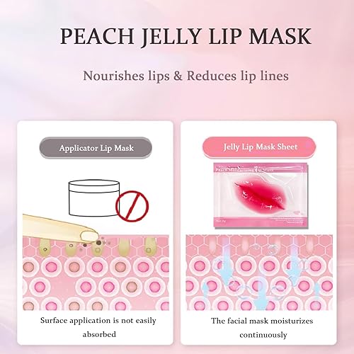 Miniatura 3 de 30 máscaras de labios, hoja de máscaras de labios de colágeno para labios secos, máscara de cuidado de labios de humedad, antiarrugas,