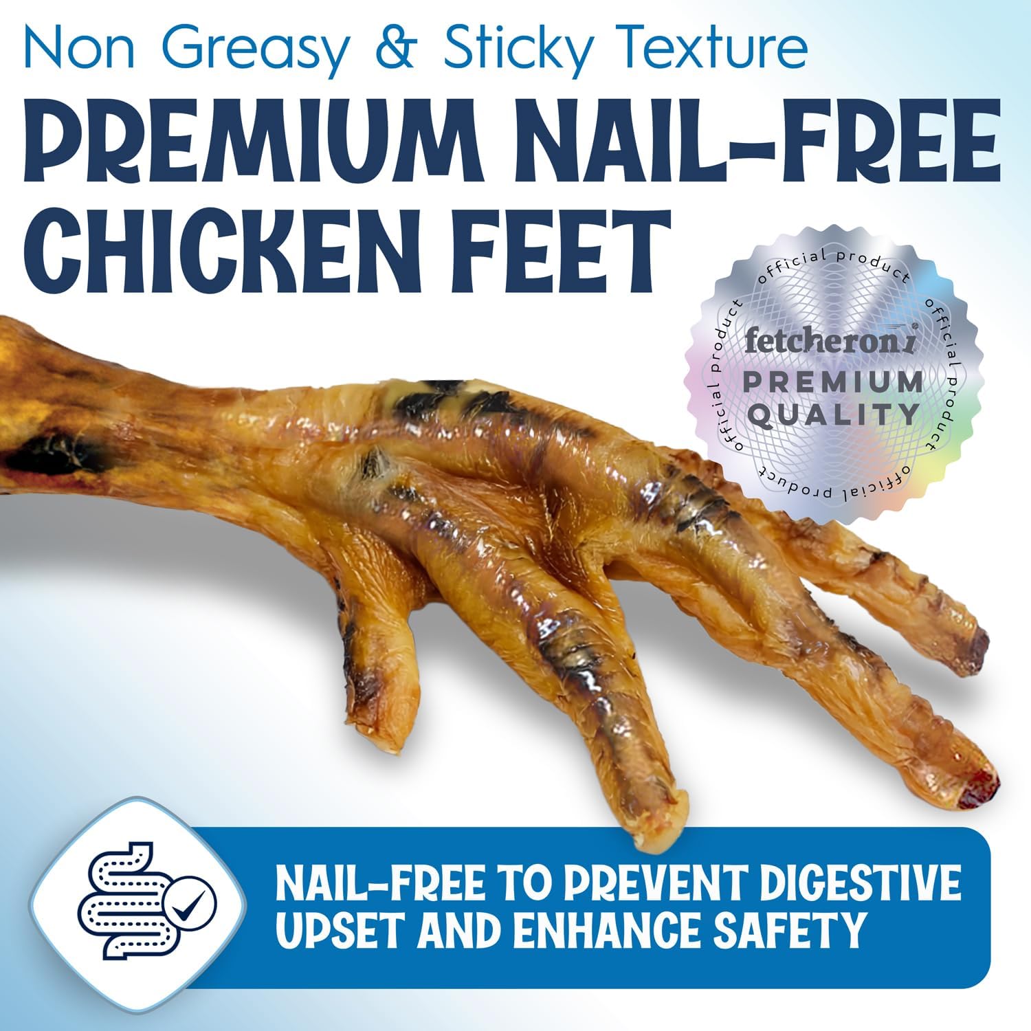 Premium Chicken Feet Dog Treats - Dehydrated Poultry Foot - No Additives - Digestible Chew - Joint Health Support - All Natural (250-Pack)