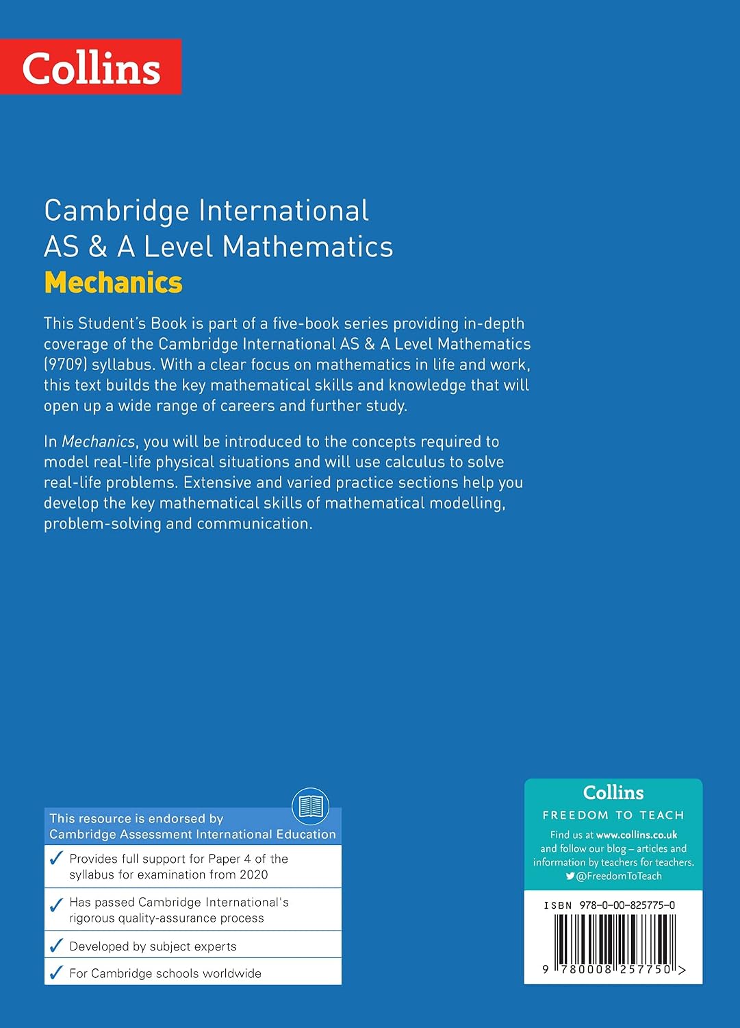 Cambridge International AS and A Level Mathematics Mechanics Student Book (Cambridge International Examinations)