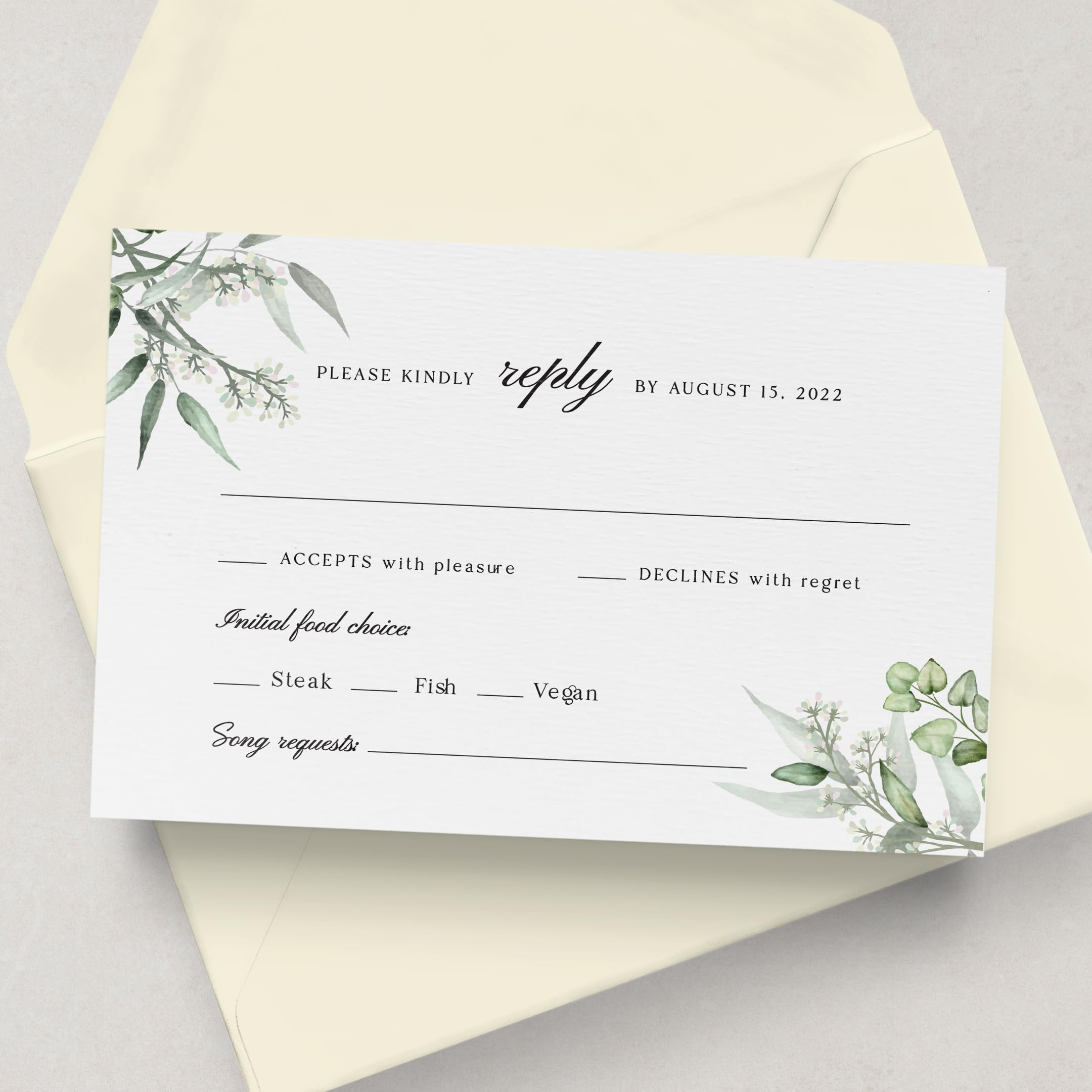 Amazon.com: XOXOKristen 4x6 inch Personalized RSVP cards with