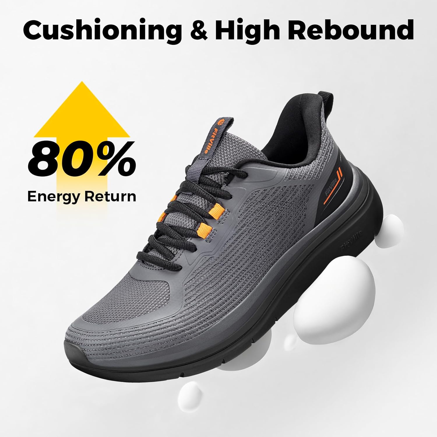 FitVille Mens Walking Shoes Wide Width Lightweight Cushioned Workout Sneakers Pain Relief - Image 7