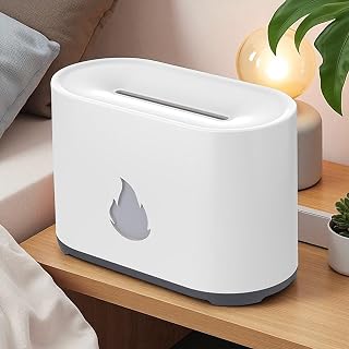 EASKY Fire Flame Aromatherapy Humidifier for Home | Ultrasonic Essential Oil Diffuser | Cool Mist Humidifier with Multi-Co Price In India