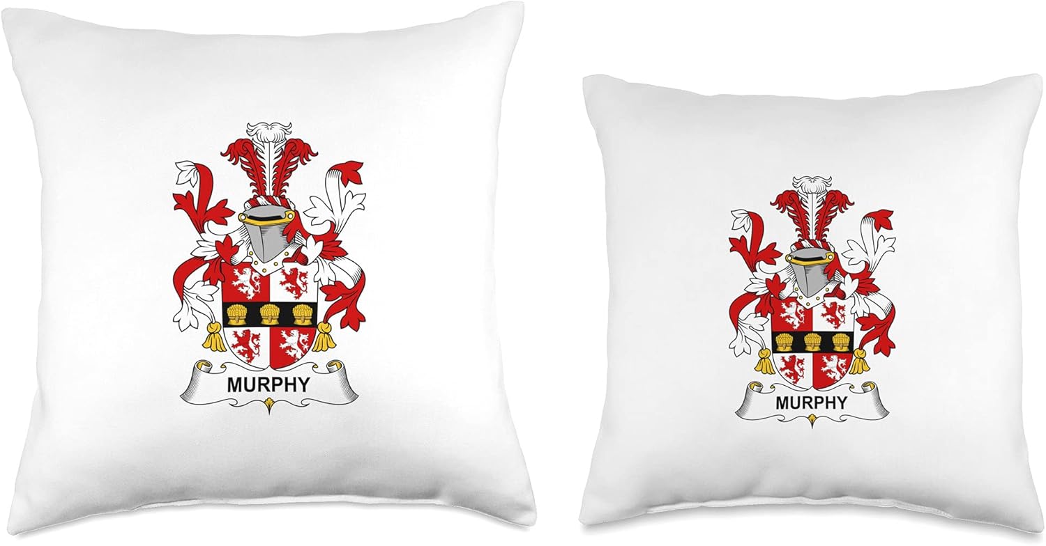 Murphy Coat of Arms - Family Crest Throw Pillow