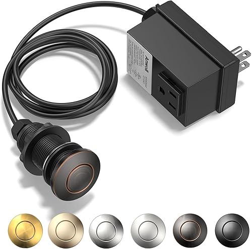 Kit de interruptor de aire de eliminación de basura, profesional, eliminador de residuos inalámbrico para fregadero, botón de eliminación de basura,