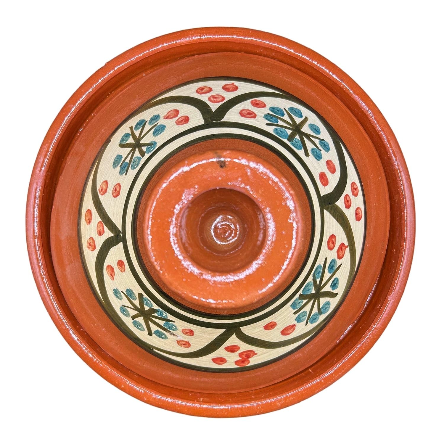Tajine XL 35 cm in Terracotta Dipinta a Mano – Pentola Tradizionale Marocchina/Tunisina + Ebook Gratuito 3107251013