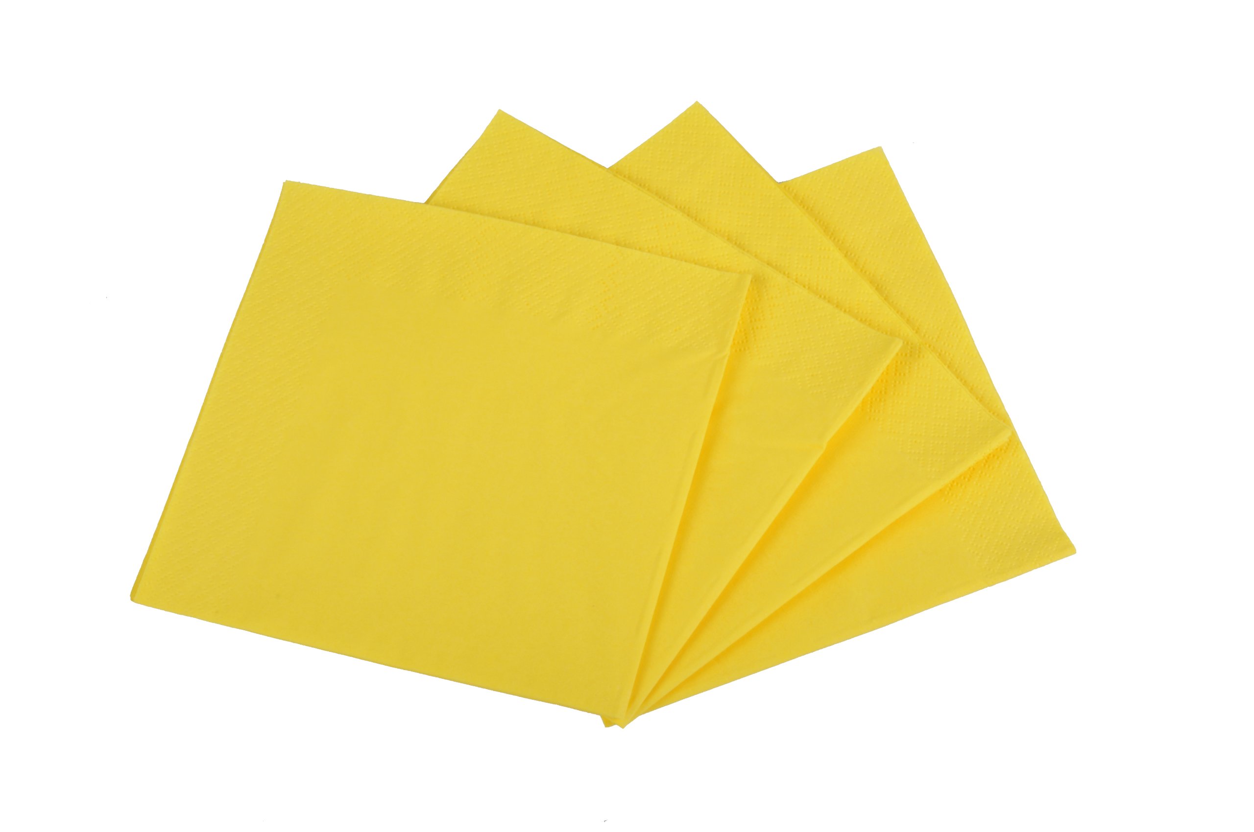 Funny Serwetki z celulozy, 33 x 33 cm, składane na 1/4, 3-warstwowe, żółte, 4 sztuki (4 x 250 sztuk)