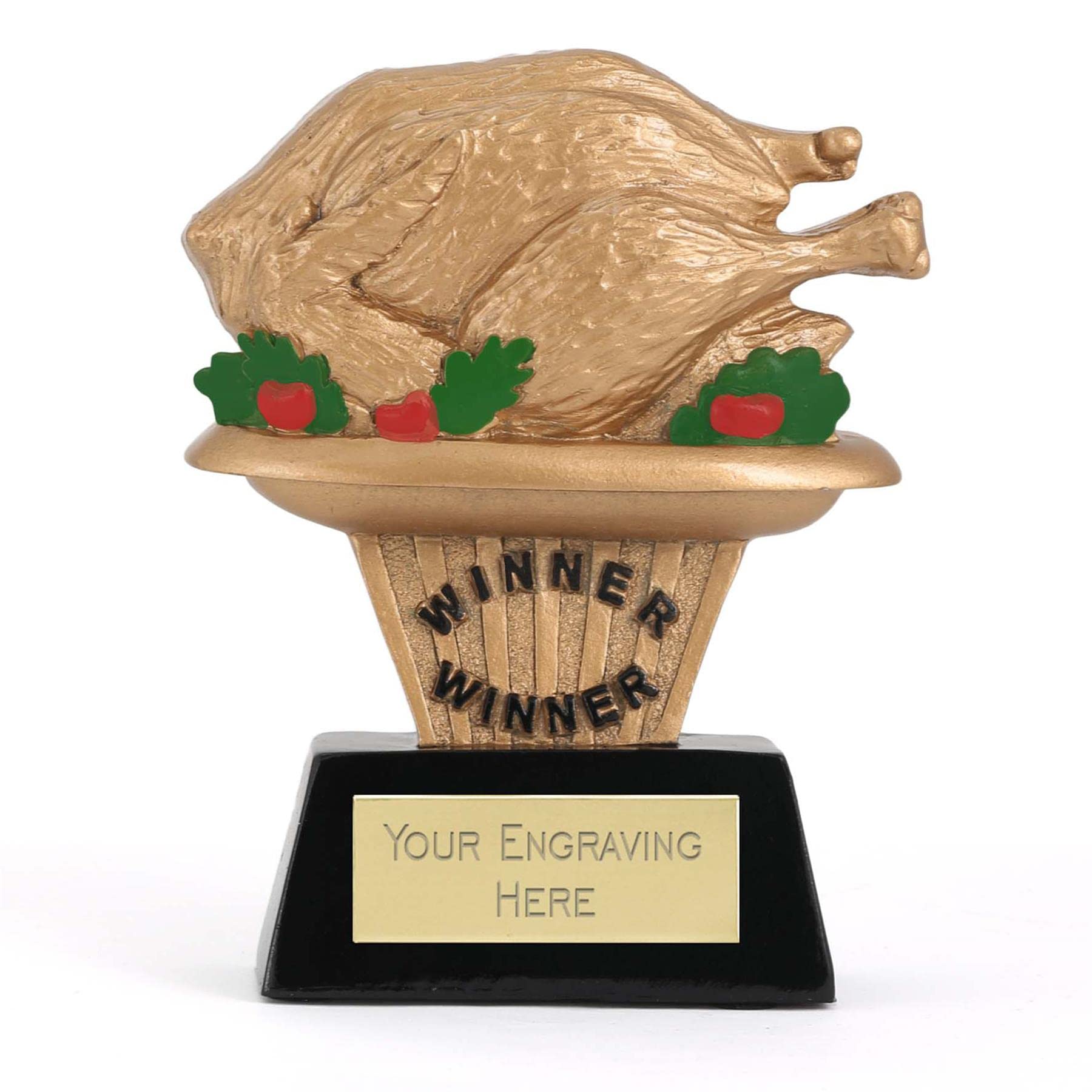 TROPHIESPLUSMEDALS Winner Chicken Dinner Award 11cm (4 3/8")