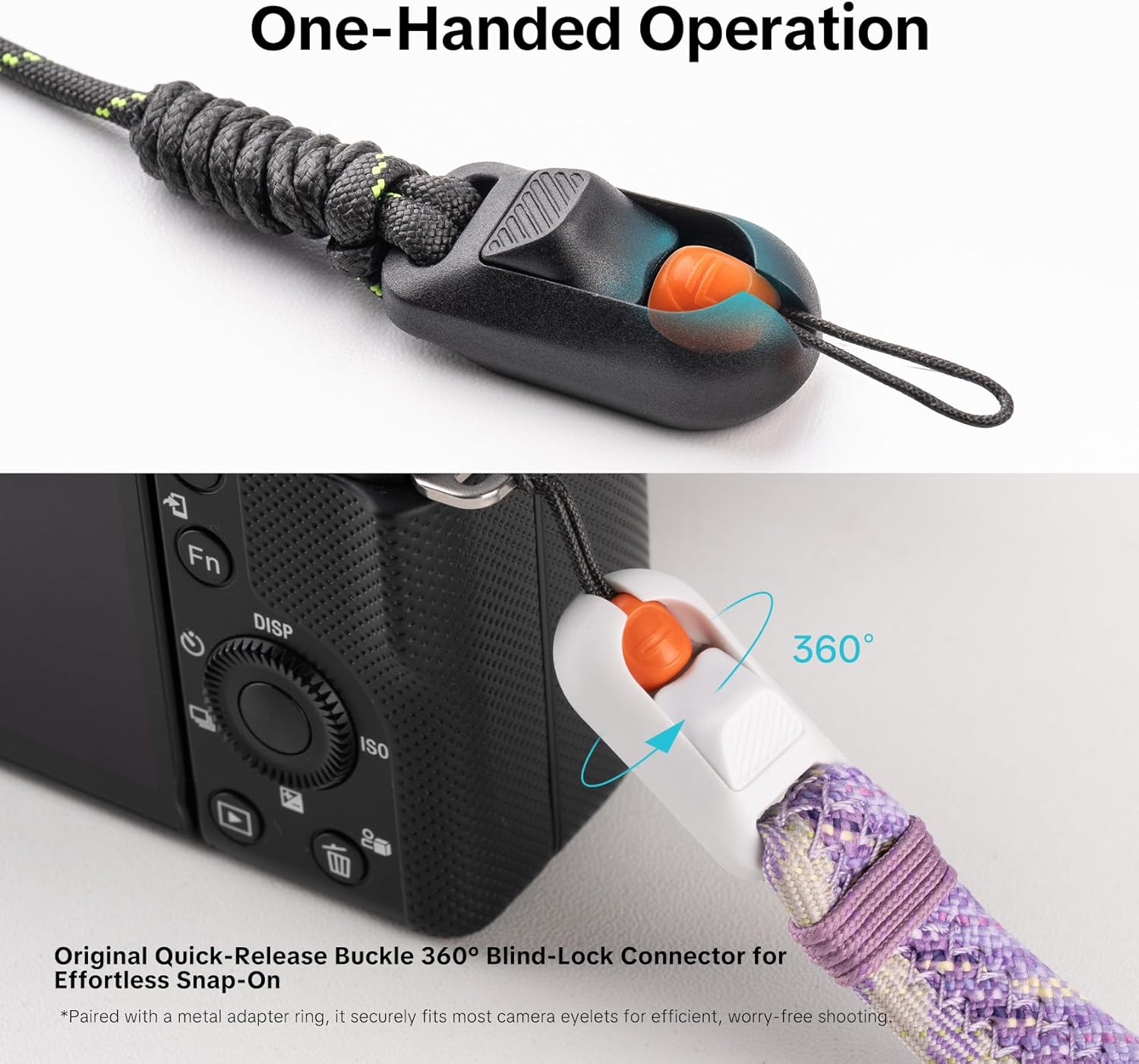 PGYTECH Camera Wrist Strap Slim Trendy Style, Adjustable Quick Release Anti-Drop Braided Rope Hand Strap Holds 55.1lb for Sony/Nikon/Canon Cameras/Phone for Young Photographers, Mystic Blue - Image 5