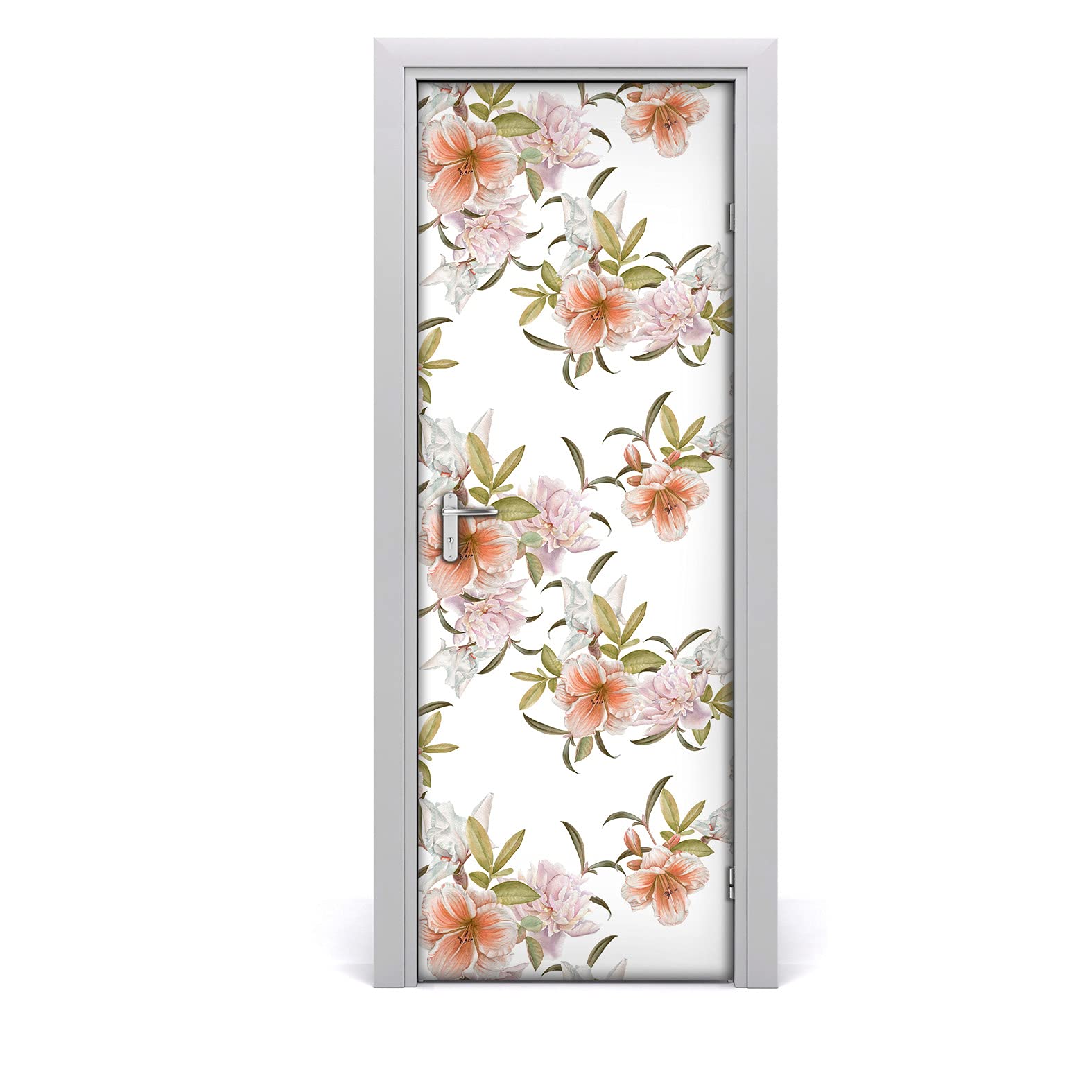 Décoration porte fleurs florales girly poudre 85x200cm