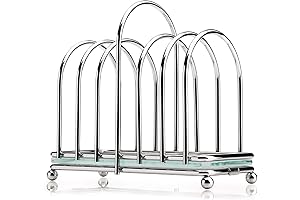 CKS Kilo Chrome Victorian 6 Slice Slot Breakfast Toast Rack with Frosted...